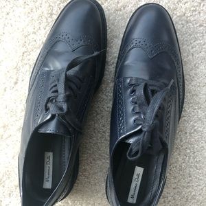 **Clearance**Massimo Dutti Platform Brogues Navy
